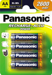 Panasonic 4 NiMH 2600mAh AA herlaadbare batterijen